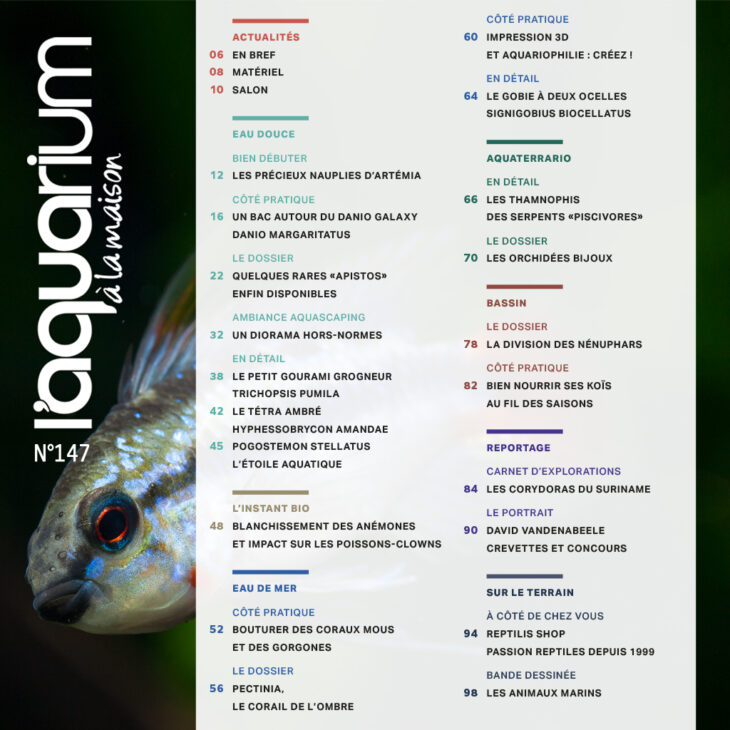 Sommaire de L'Aquarium à la maison n°147